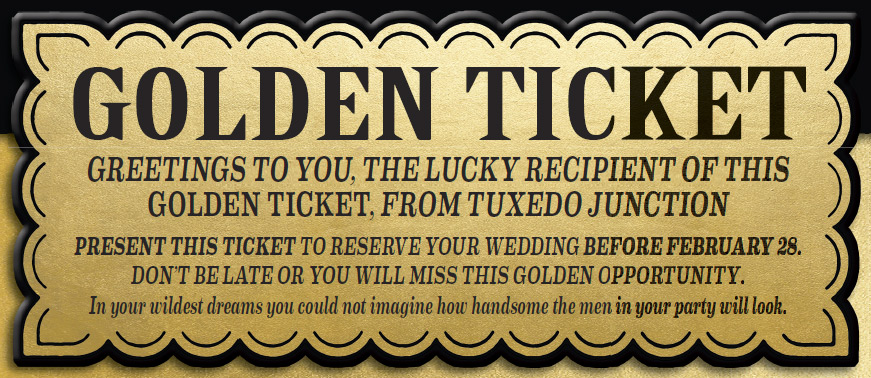 Golden Ticket Wedding Savings