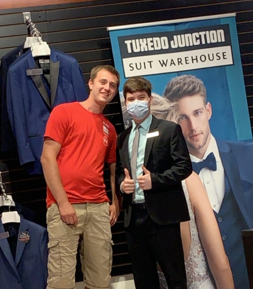 tuxedo store in the mall