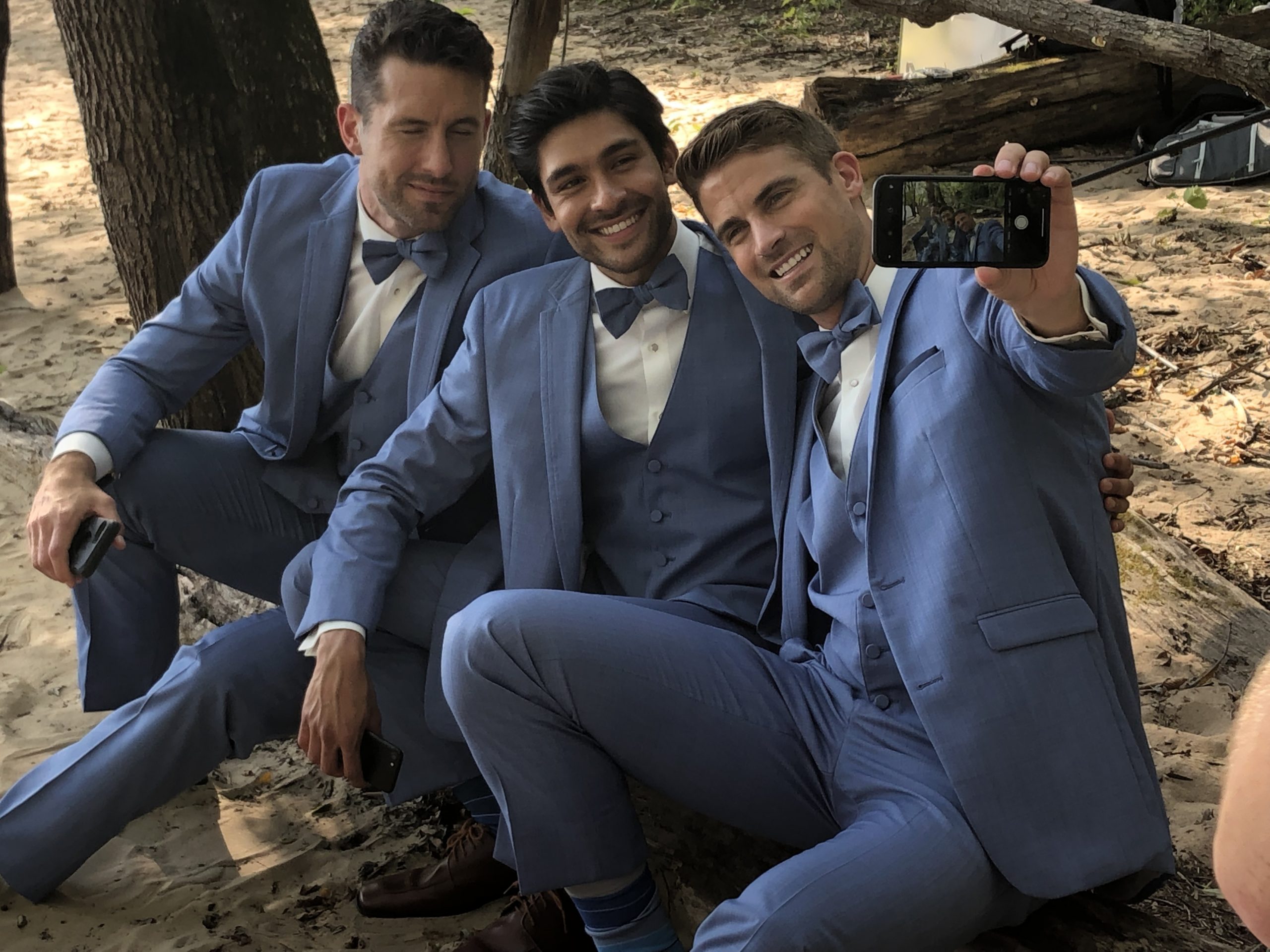 Gentlemen cornflower suits